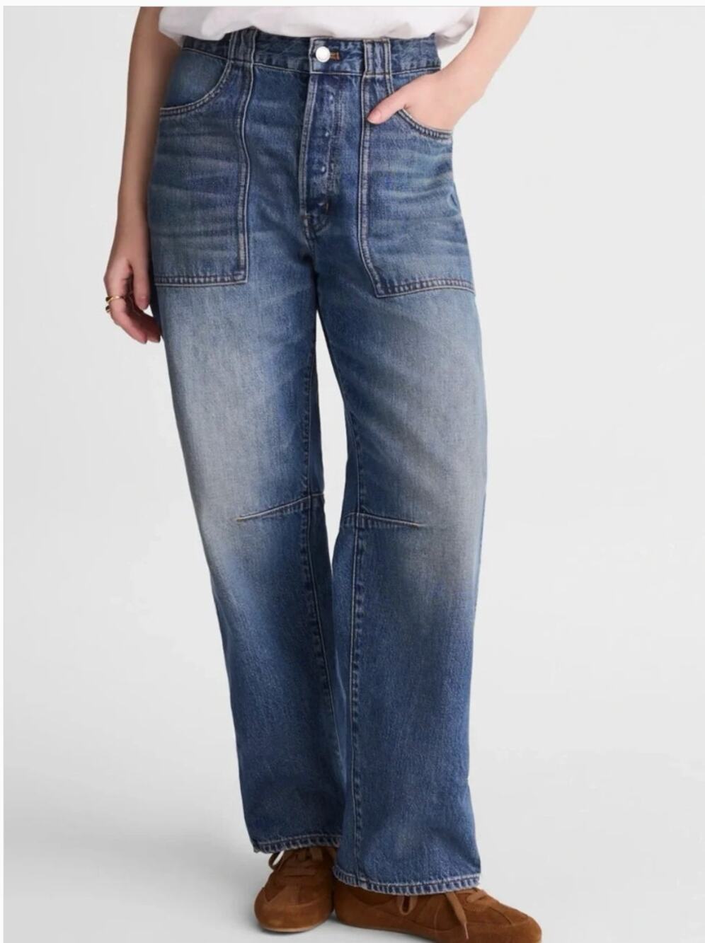 Madewell Darted Barrel Leg Jean 24 NWT